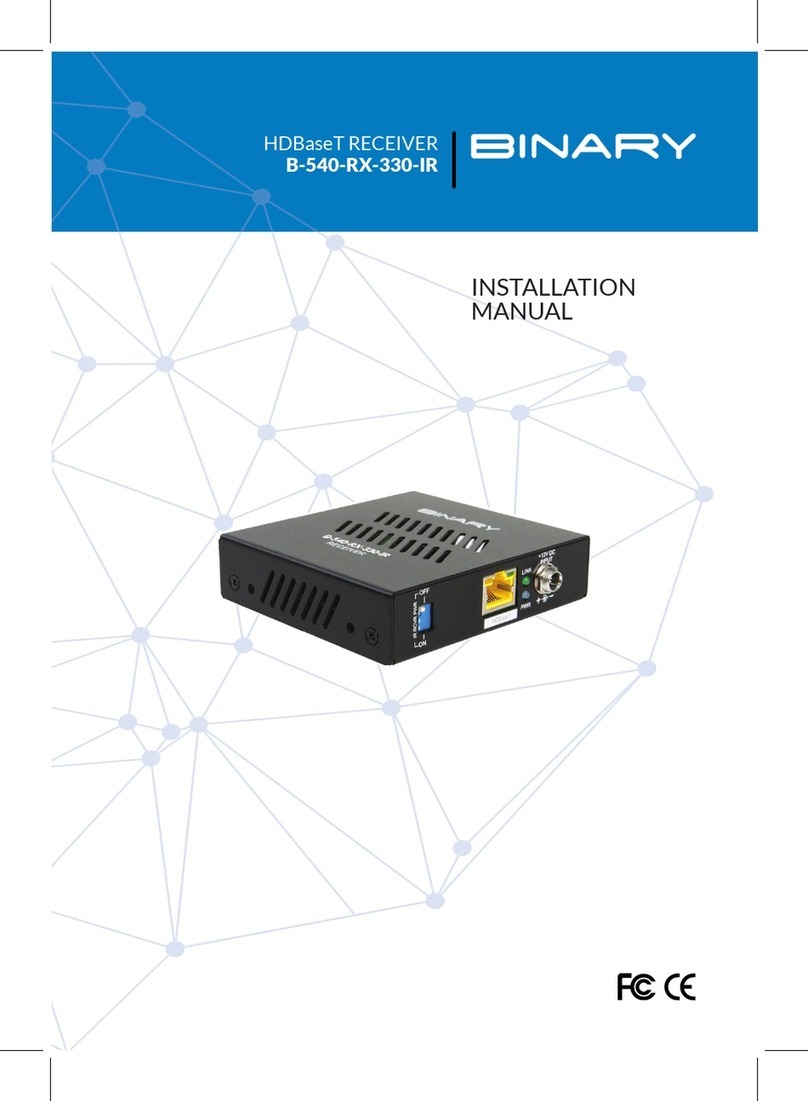 Binary B-540-RX-330-IR installation manual