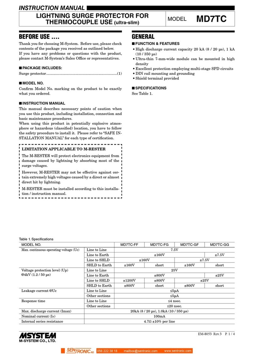 M-system MD7TC instruction manual