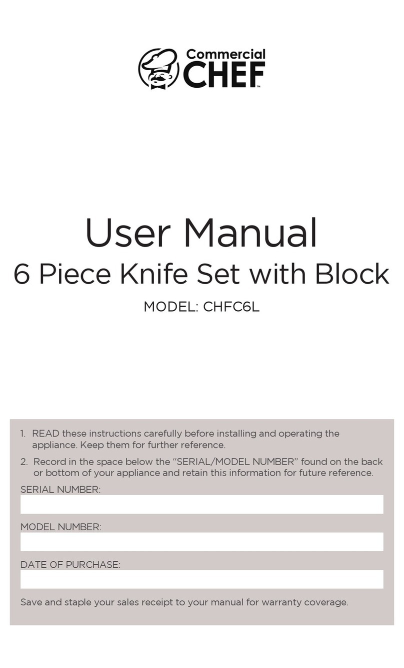 Commercial CHEF CHFC6L user manual