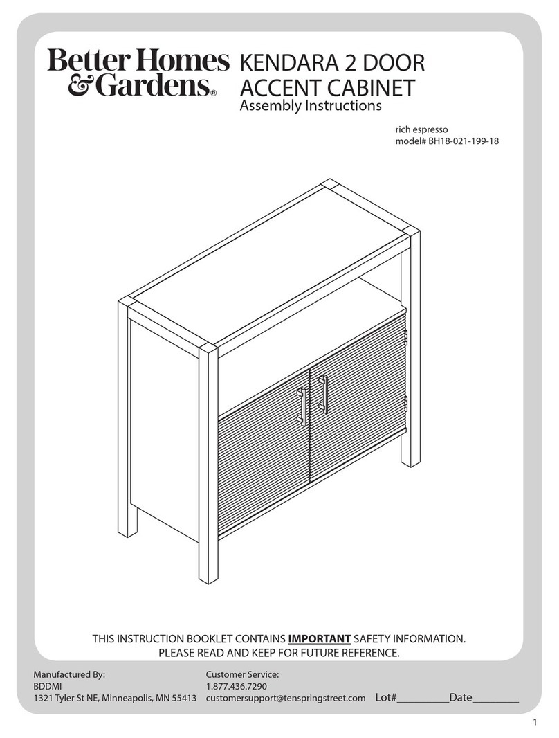 Better Homes and Gardens KENDARA BH18-021-199-18 Assembly instructions Better Homes and Gardens KENDARA BH18-021-199-18 Assembly instructions