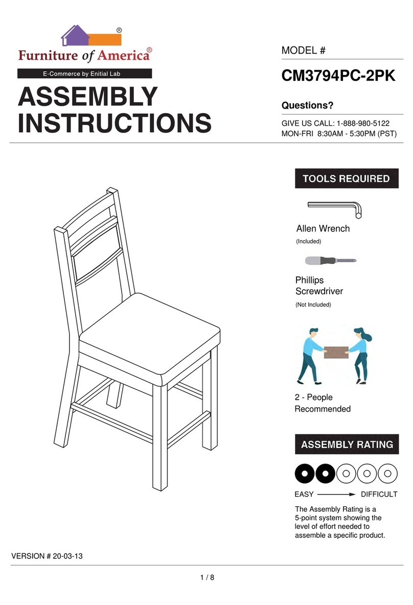 Furniture of America CM3794PC-2PK Assembly instructions Furniture of America CM3794PC-2PK Assembly instructions
