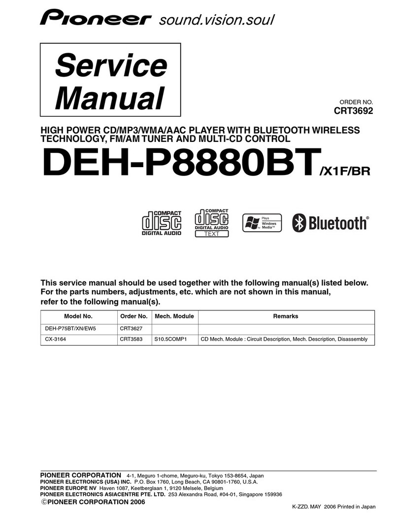 Pioneer DEH-P8880BT Service manual