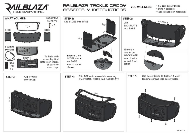 RAILBLAZA Tackle Caddy Console Assembly instructions RAILBLAZA Tackle Caddy Console Assembly instructions