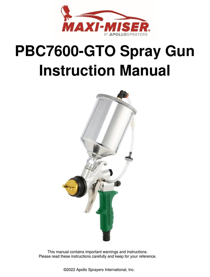 Apollo Sprayers MAXI-MISER PBC7600-GTO User manual