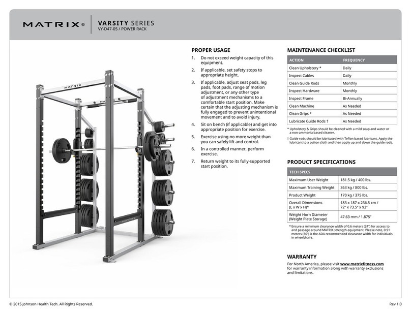 Matrix VARSITY VY-D47-05 User manual