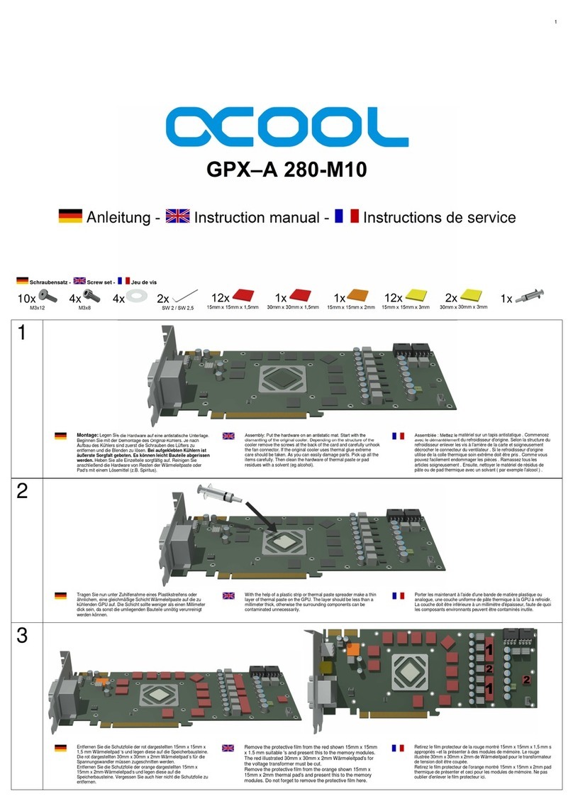 Alphacool GPX-A 280-M10 instruction manual Alphacool GPX-A 280-M10 instruction manual