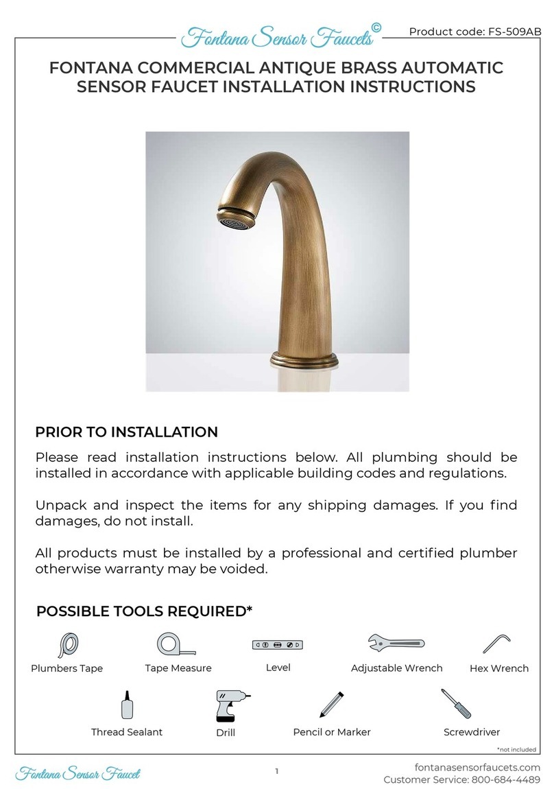 FONTANA SENSOR FAUCETS FS-509AB User manual