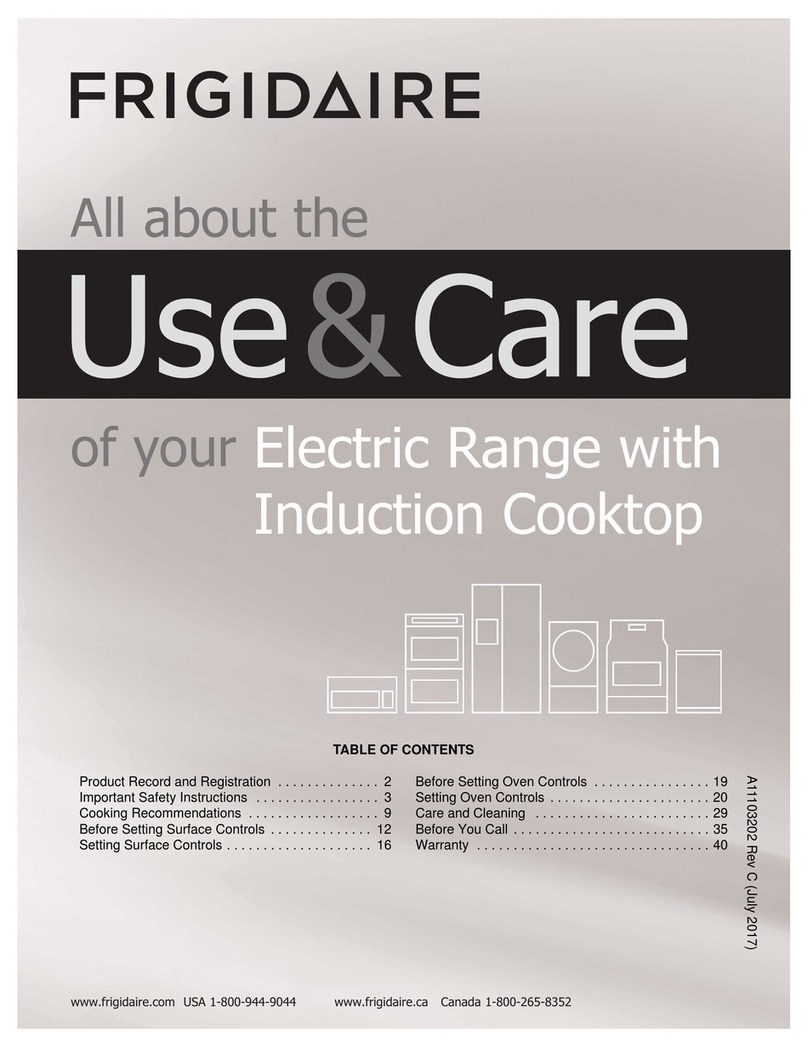 Frigidaire CFIF3054TSA Owner's manual