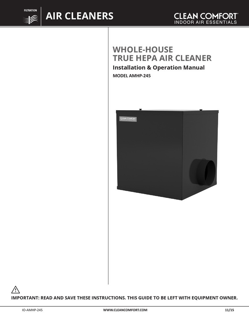CLEAN COMFORT AMHP-245 Installation & operation manual
