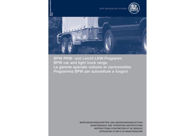 BPW D-51674 Maintenance and operating instructions