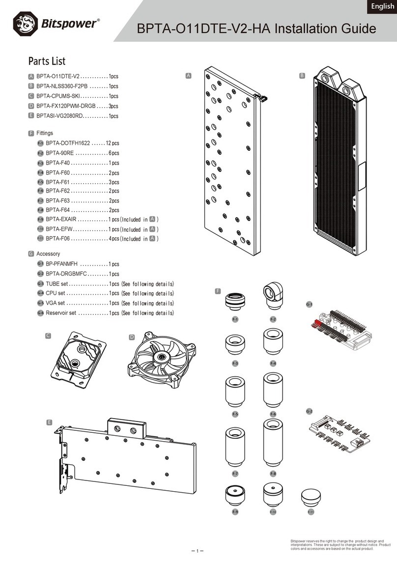 Bitspower BPTA-O11DTE-V2-HA User manual