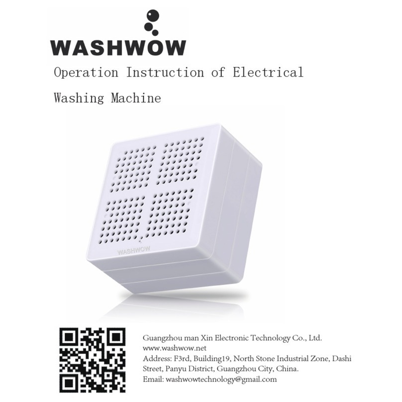 WASHWOW wow-1801 operation instruction