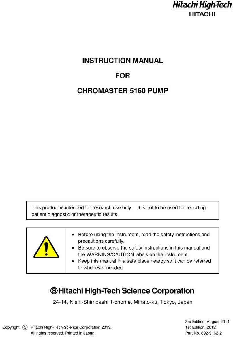 Hitachi CHROMASTER 5160 instruction manual Hitachi CHROMASTER 5160 instruction manual