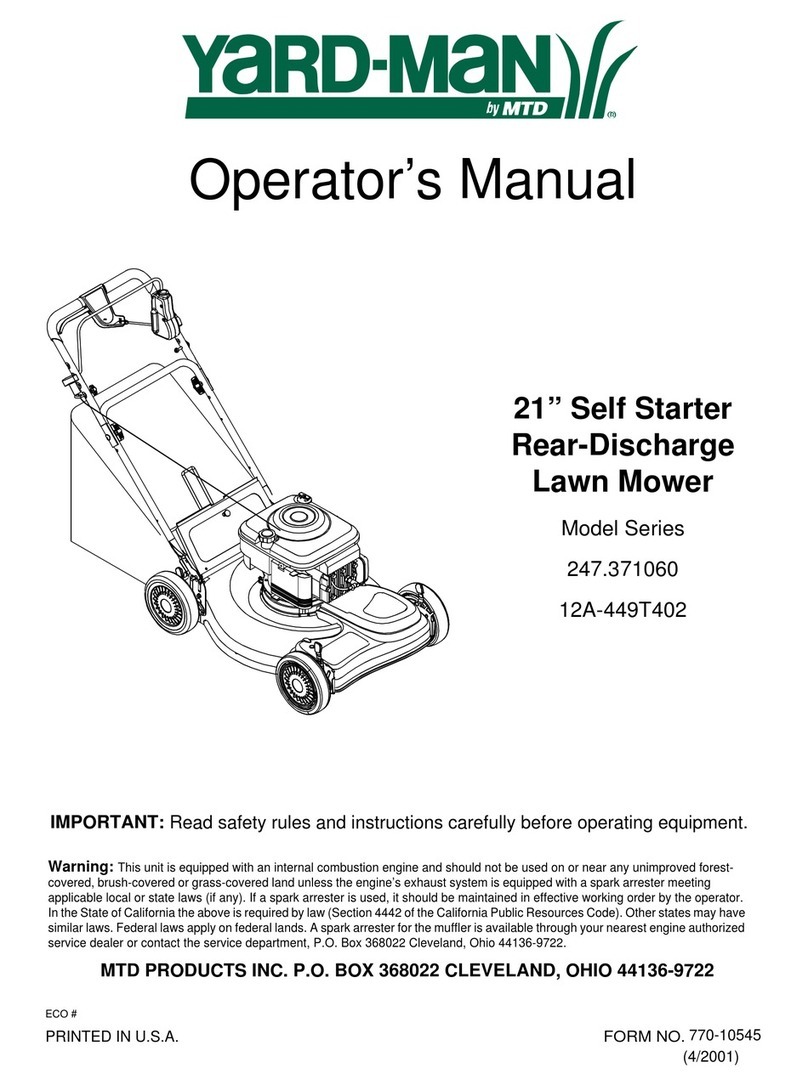 MTD yard-man 12A-449T402 User manual