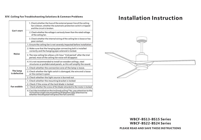 WINGBO WBCF-BS13-BS15 Series installation instructions WINGBO WBCF-BS13-BS15 Series installation instructions