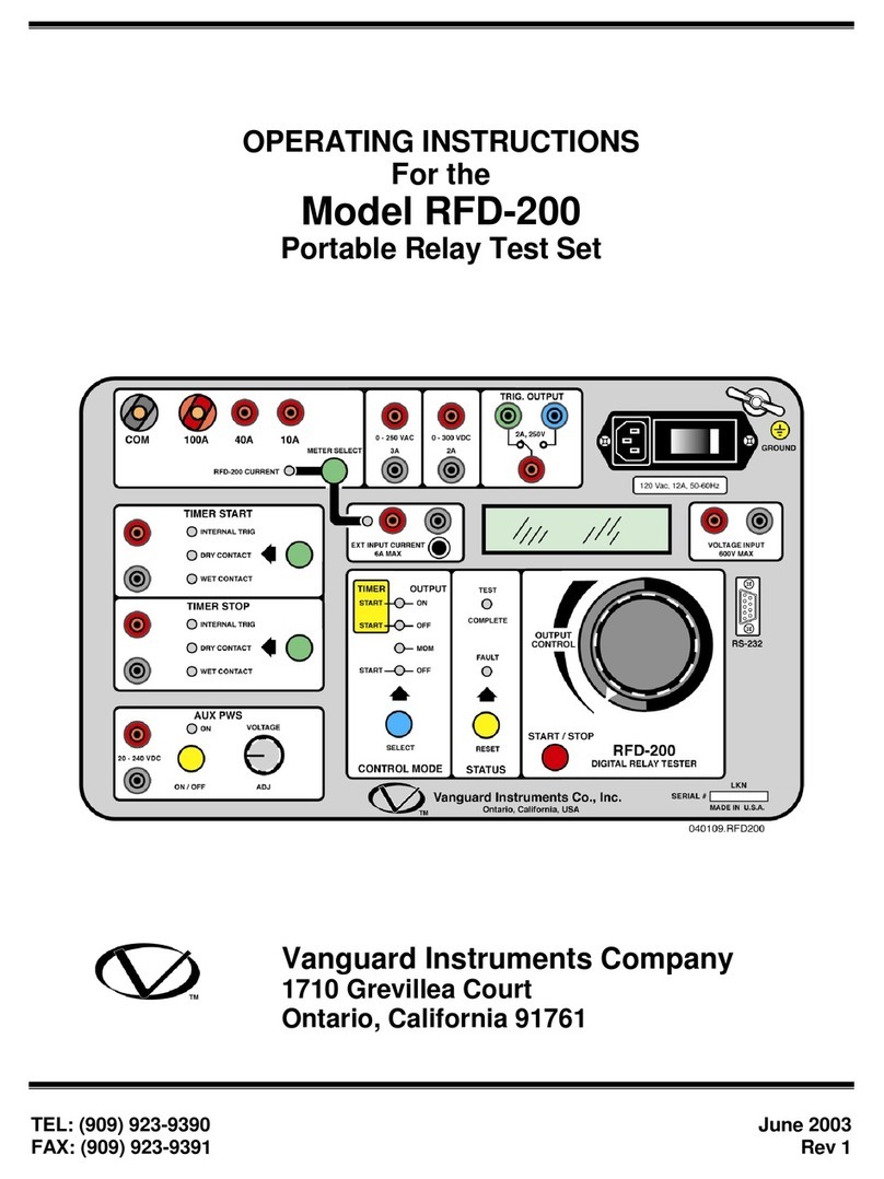 Vanguard Instruments Company RFD-200 operating instructions Vanguard Instruments Company RFD-200 operating instructions