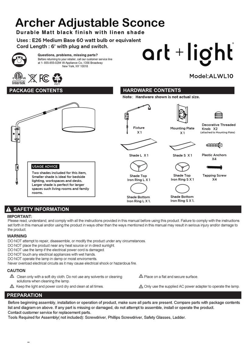 Art Lighting Production ALWL10 quick start guide