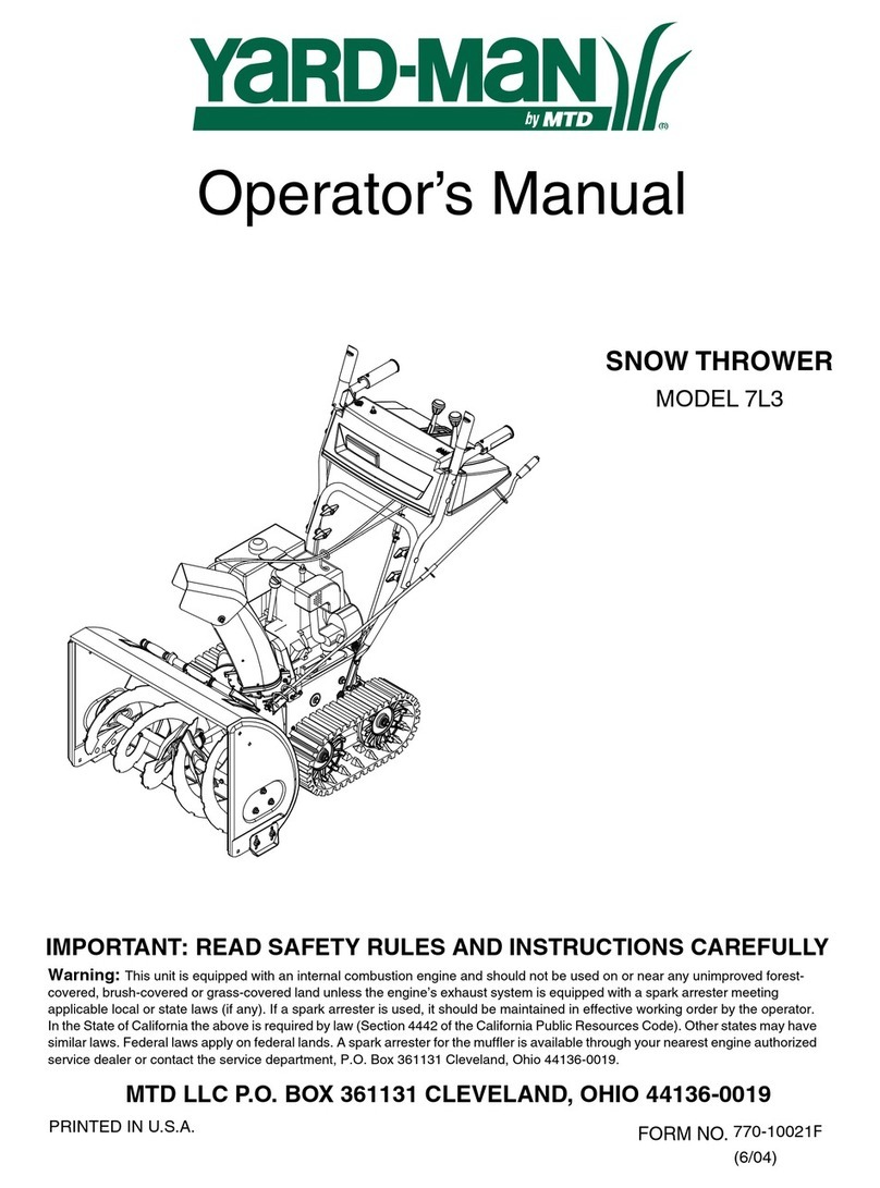 MTD Yard-Man 7L3 Operator's manual