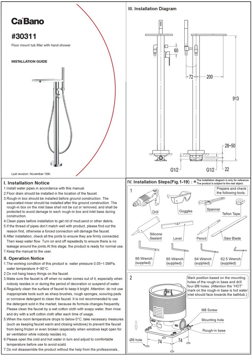 Ca'Bano 30311 installation guide Ca'Bano 30311 installation guide