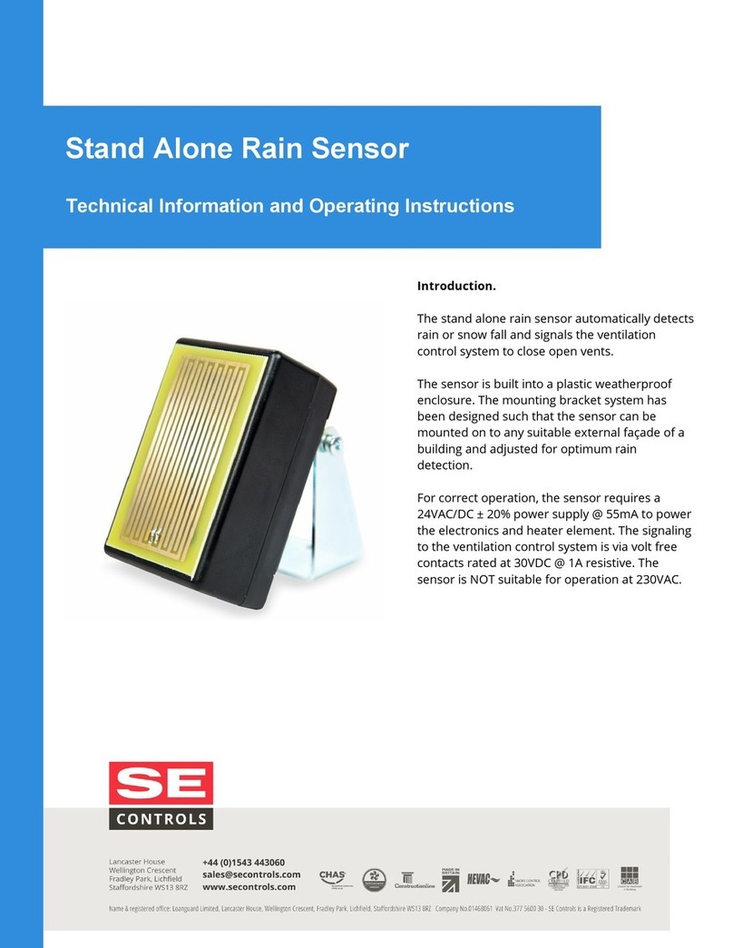 SE Controls Stand Alone Rain Sensor Manual