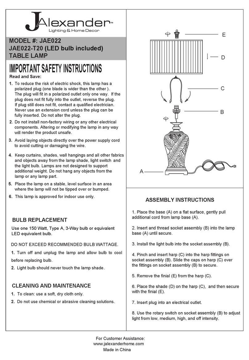 JALEXANDER JAE022 User manual