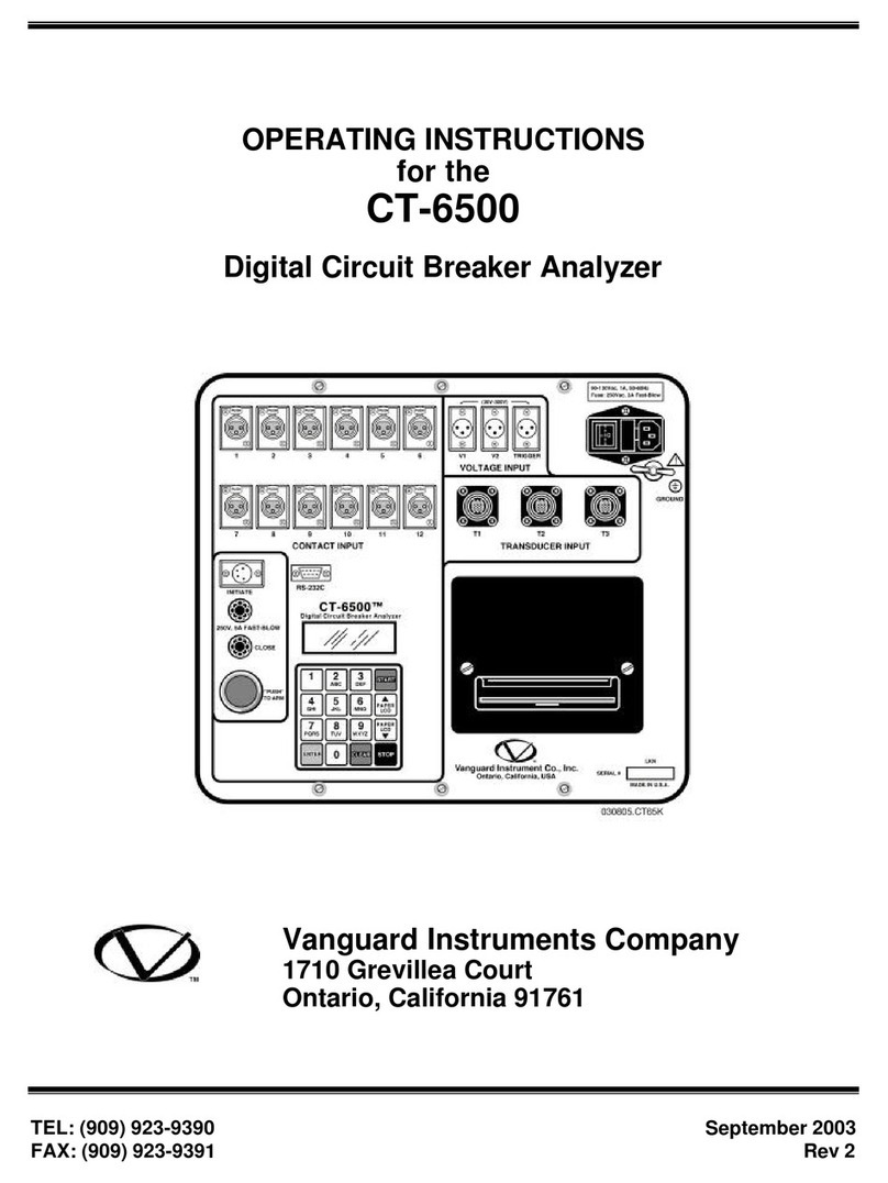 Vanguard Instruments Company CT-6500 operating instructions