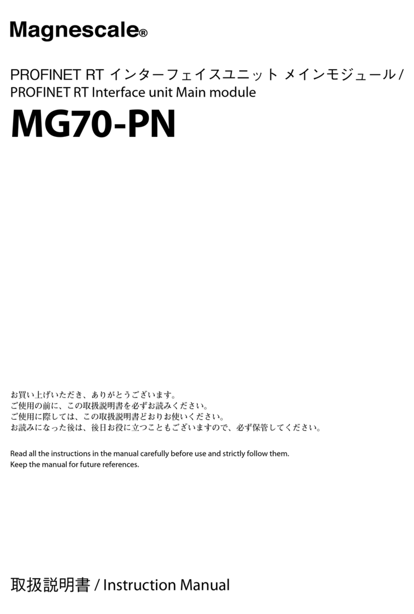 Magnescale MG70-PN instruction manual Magnescale MG70-PN instruction manual