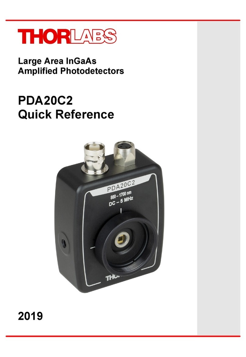 THORLABS PDA20C2 User manual