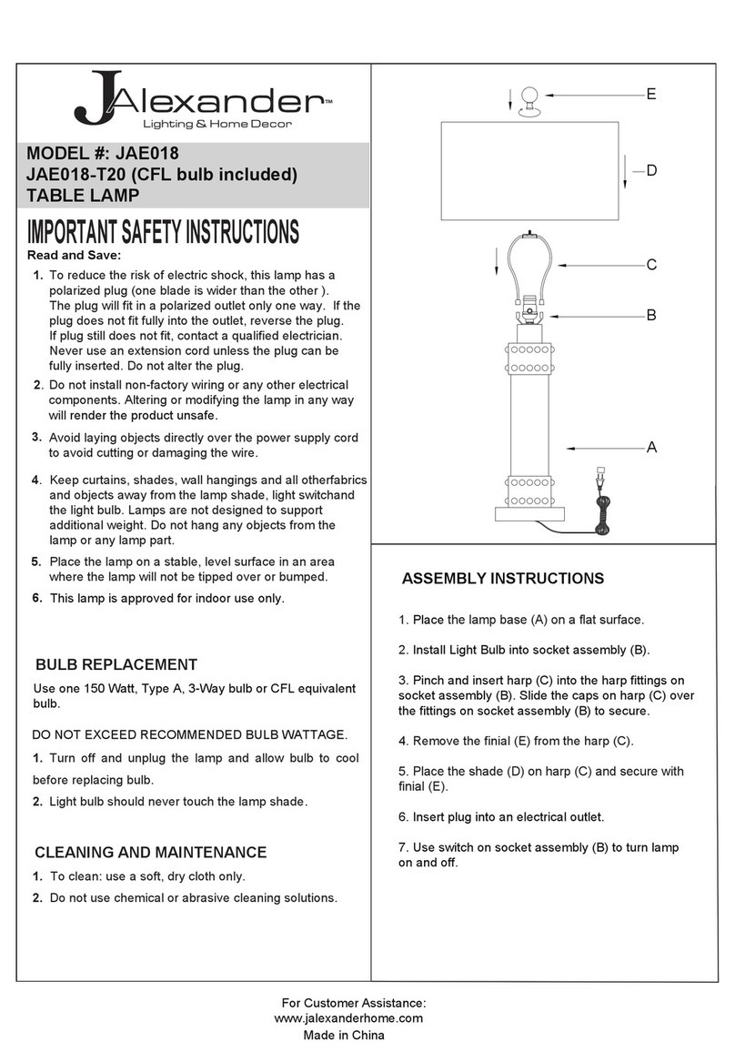 JALEXANDER JAE018 User manual