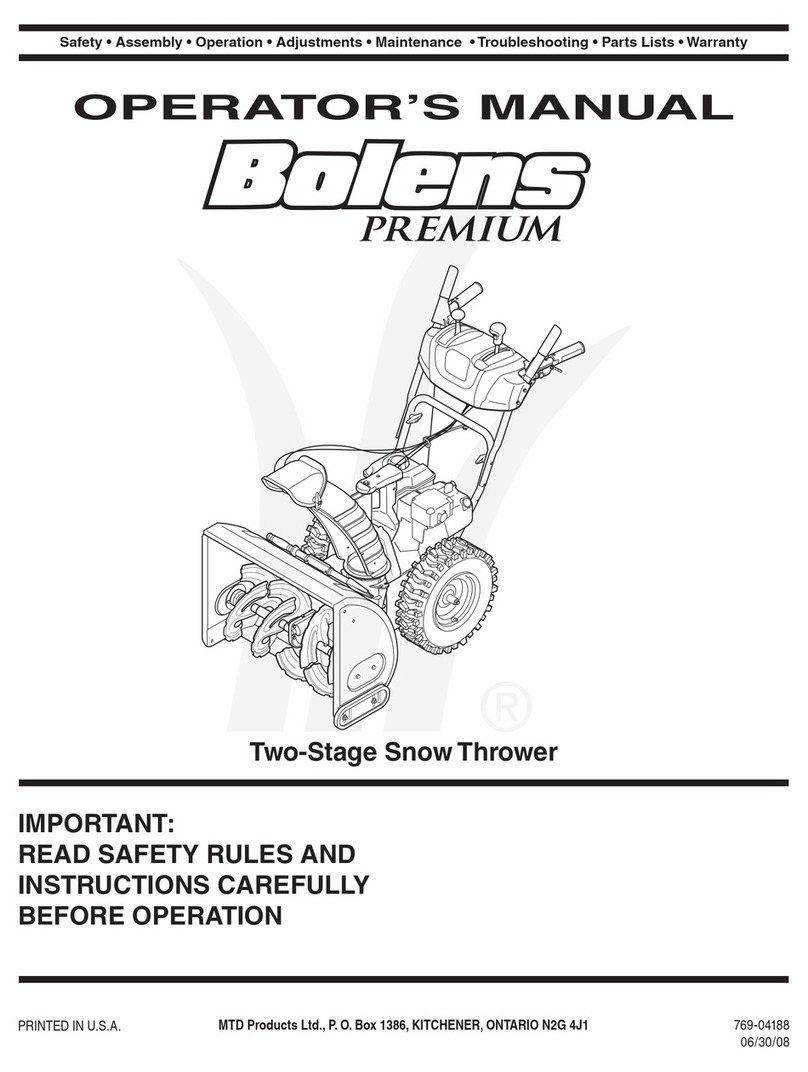 MTD Bolens Premium 31AH6WK3 Operator's manual MTD Bolens Premium 31AH6WK3 Operator's manual