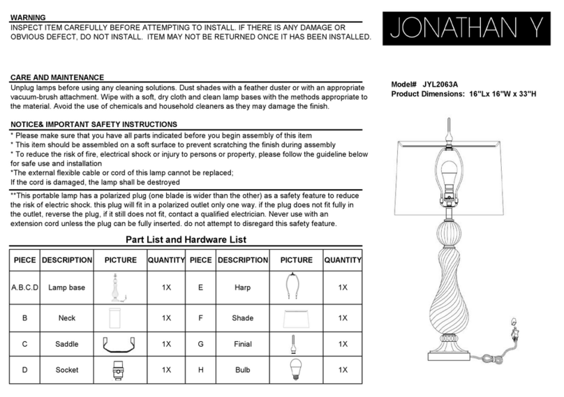 JONATHAN Y JYL2063A User manual JONATHAN Y JYL2063A User manual