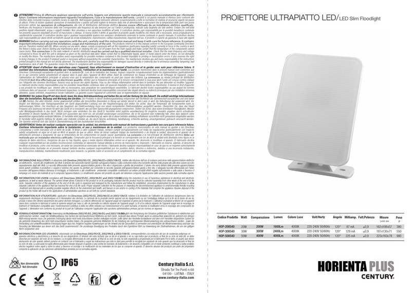 Century HORIENTA PLUS HOP-208540 User manual