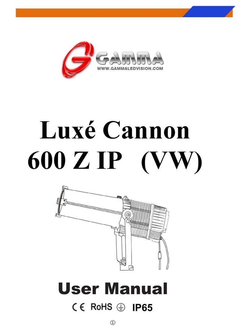 Gamma+ Luxe Cannon 600 Z IP user manual