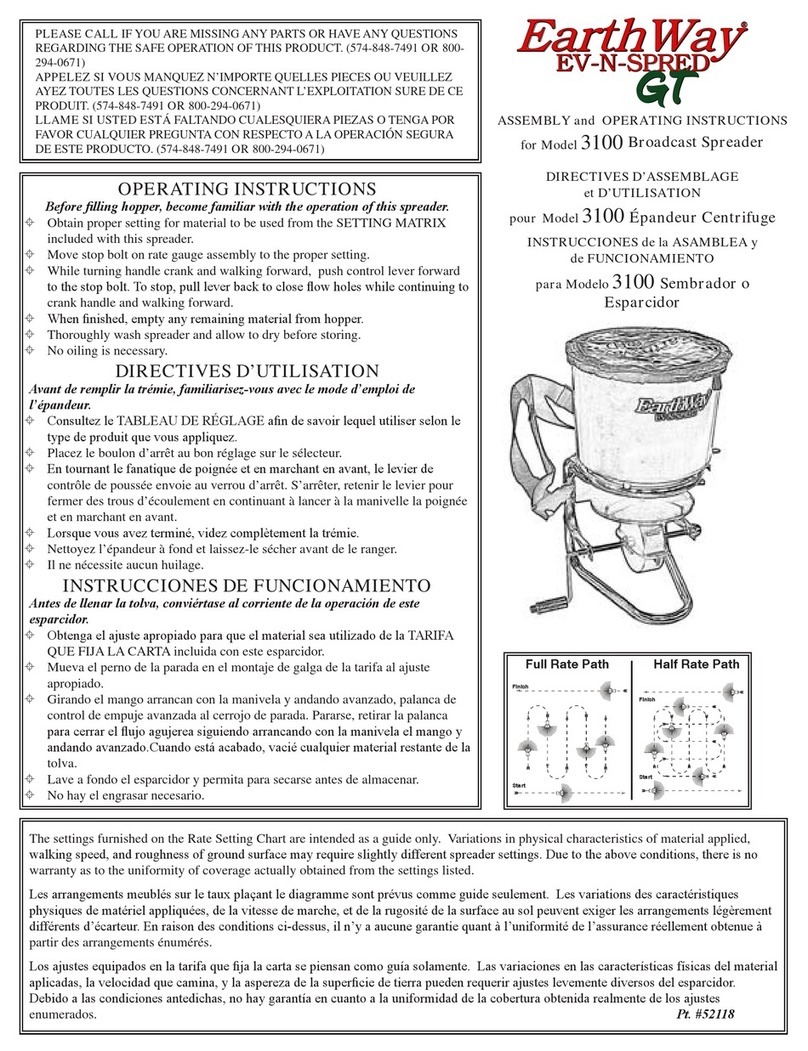 Earth Way EV-N-SPRED GT 3100 User manual