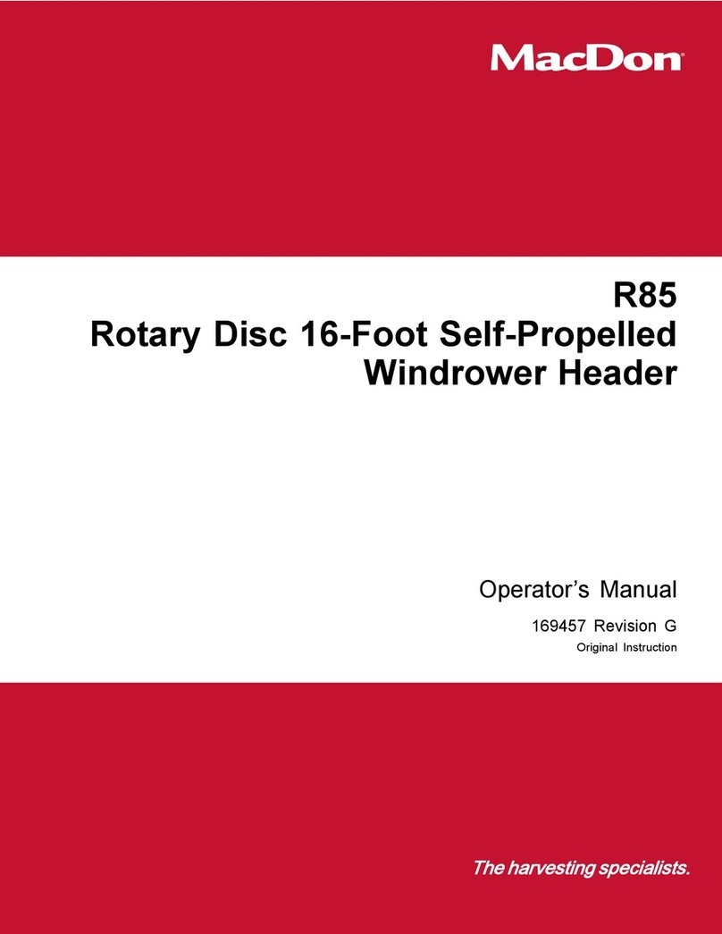 MacDon R85 User manual