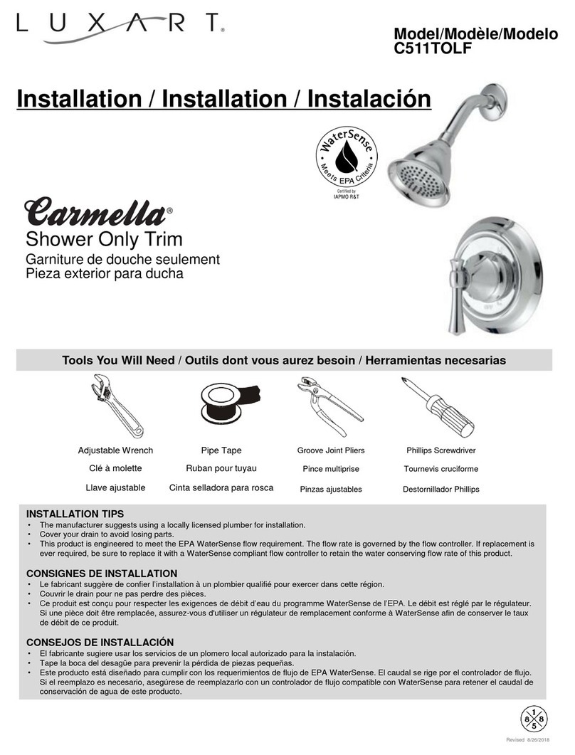 Luxart Carmella C511TOLF Installation