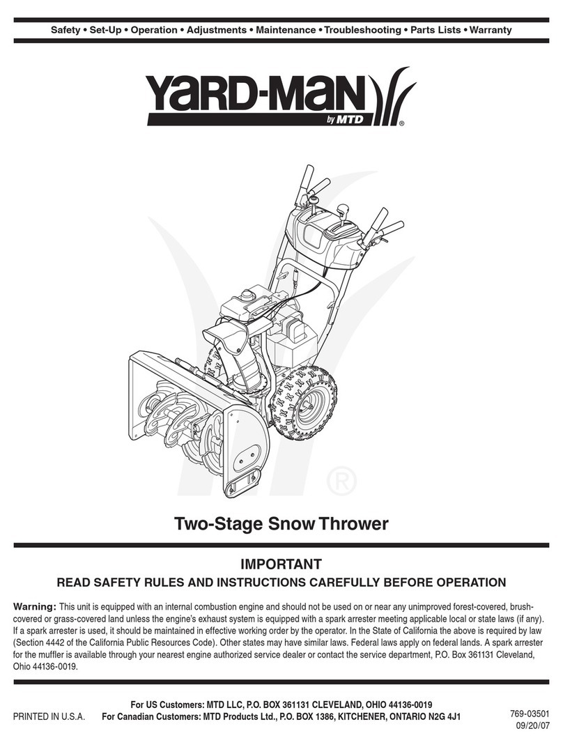 MTD YARD-MAN 31AE5KLG801 User manual