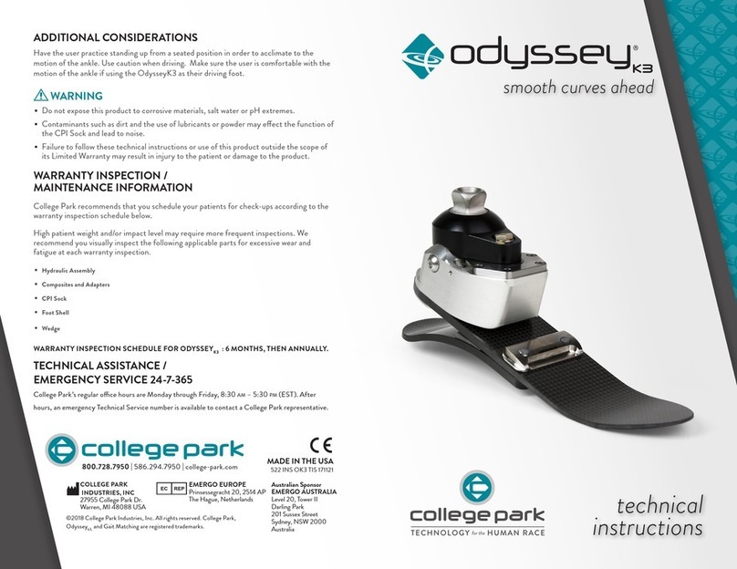 College Park Odyssey K3 Technical instructions