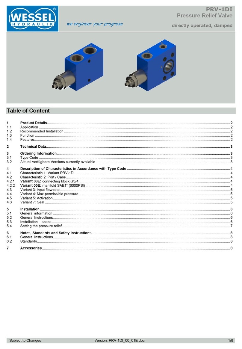 Wessel Hydraulik PRV-1DI quick start guide