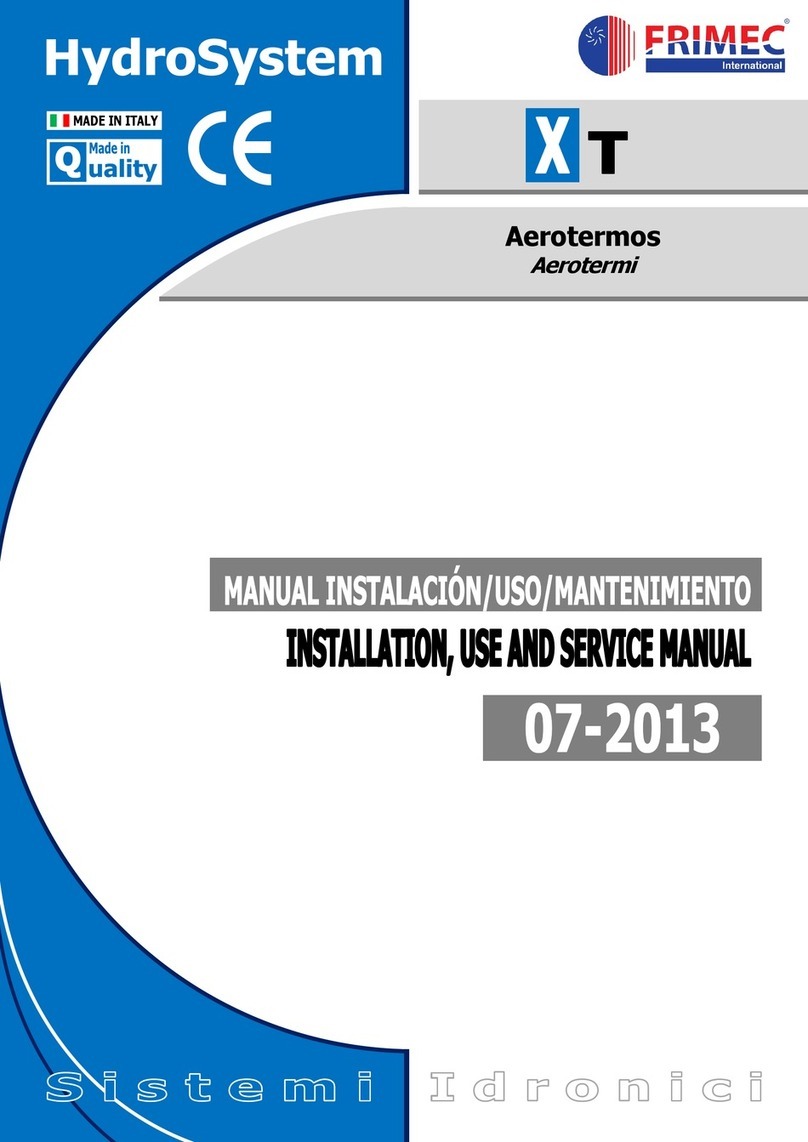 FRIMEC AEROTHERMS Installation use and service manual