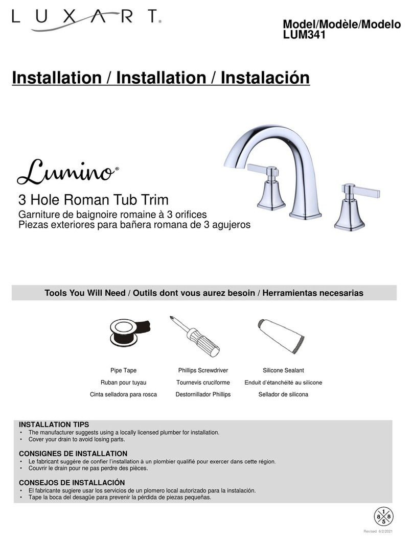 Luxart Lumino LUM341 installation manual