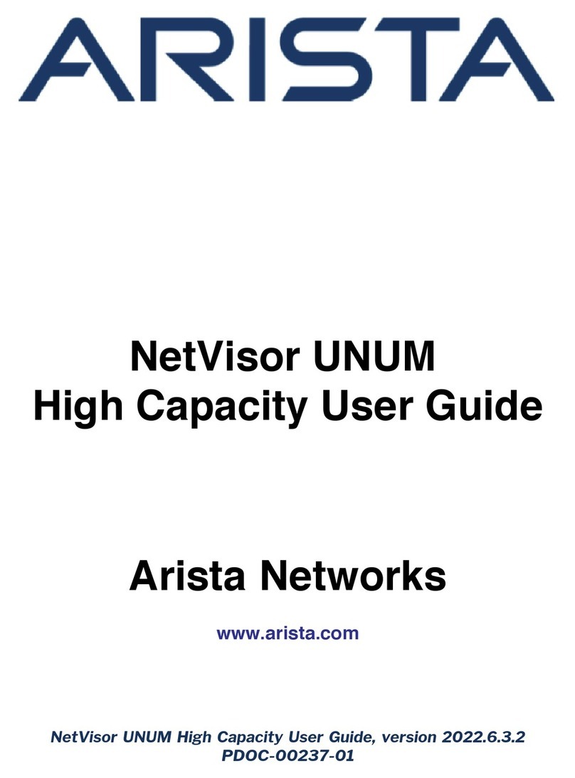 Arista NetVisor UNUM High Capacity Appliance user guide