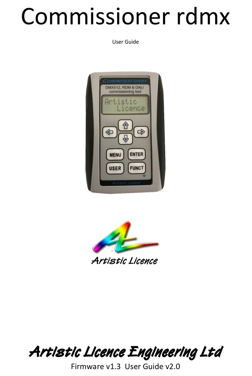 Artistic Licence Commissioner rdmx user guide