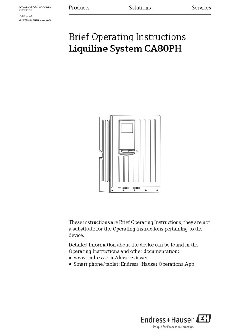Endress+Hauser Liquiline System CA80PH Brief operating instructions