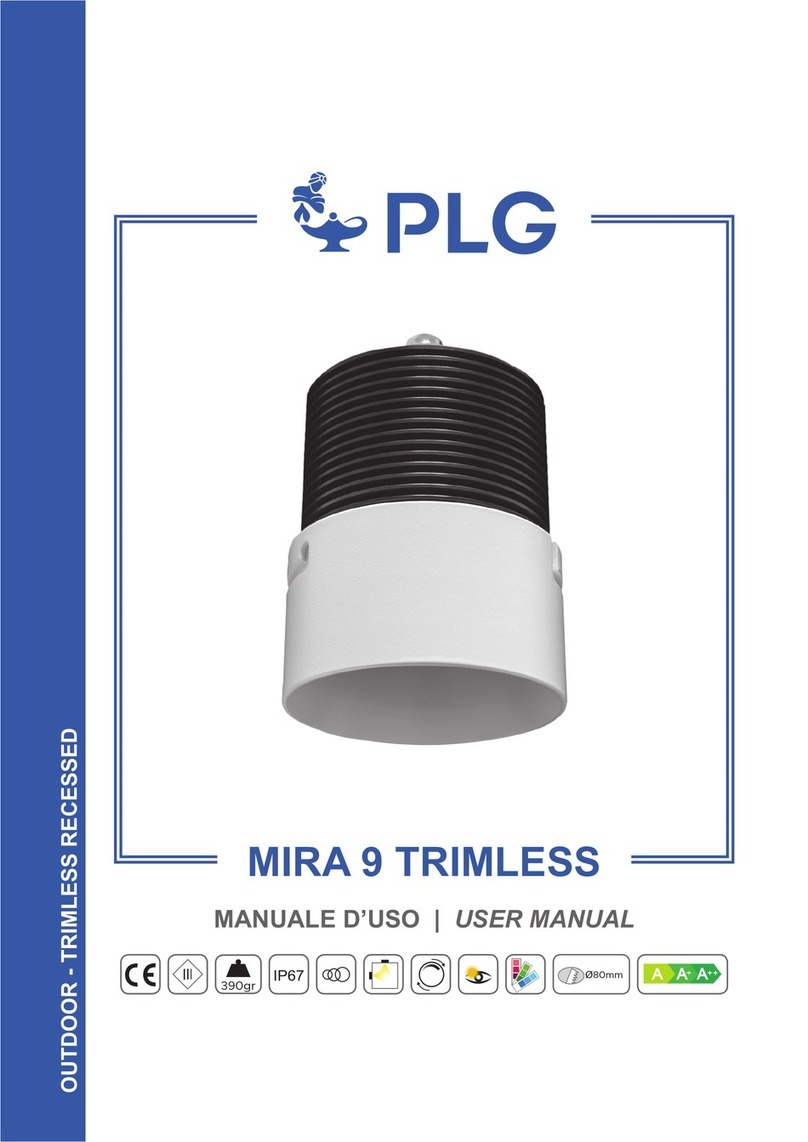 PLG MIRA 9 TRIMLESS User manual