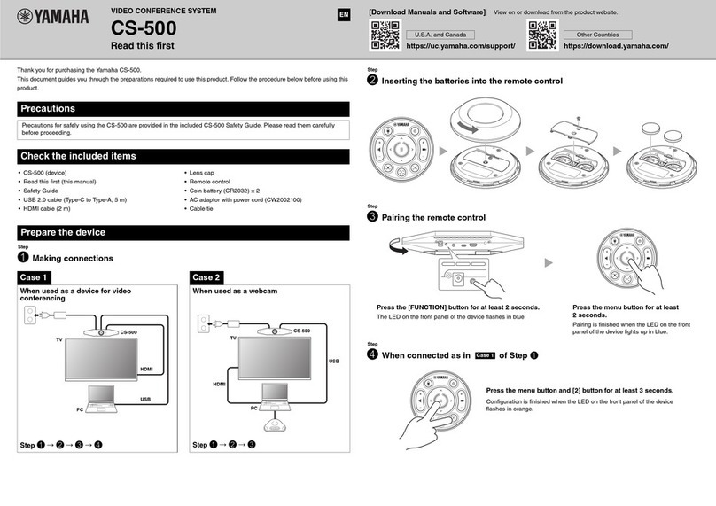 Yamaha CS-500 Instruction sheet