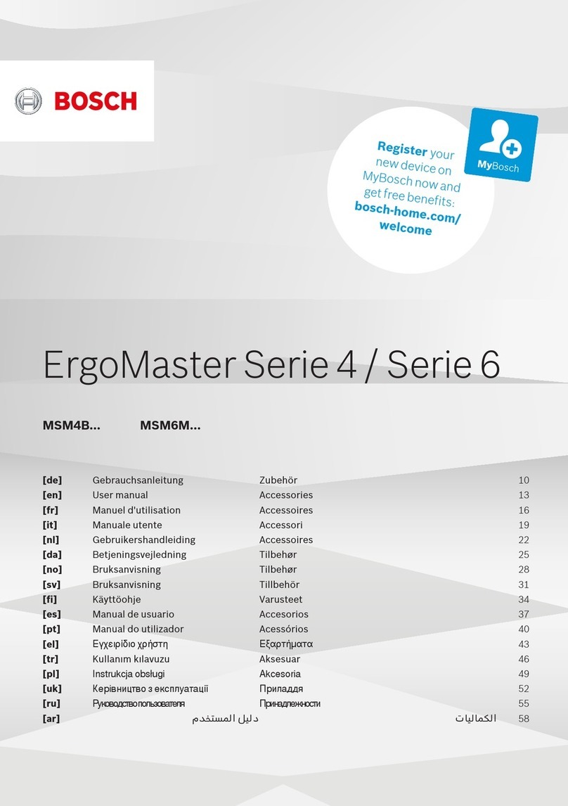 Bosch ErgoMaster 4 Series user manual