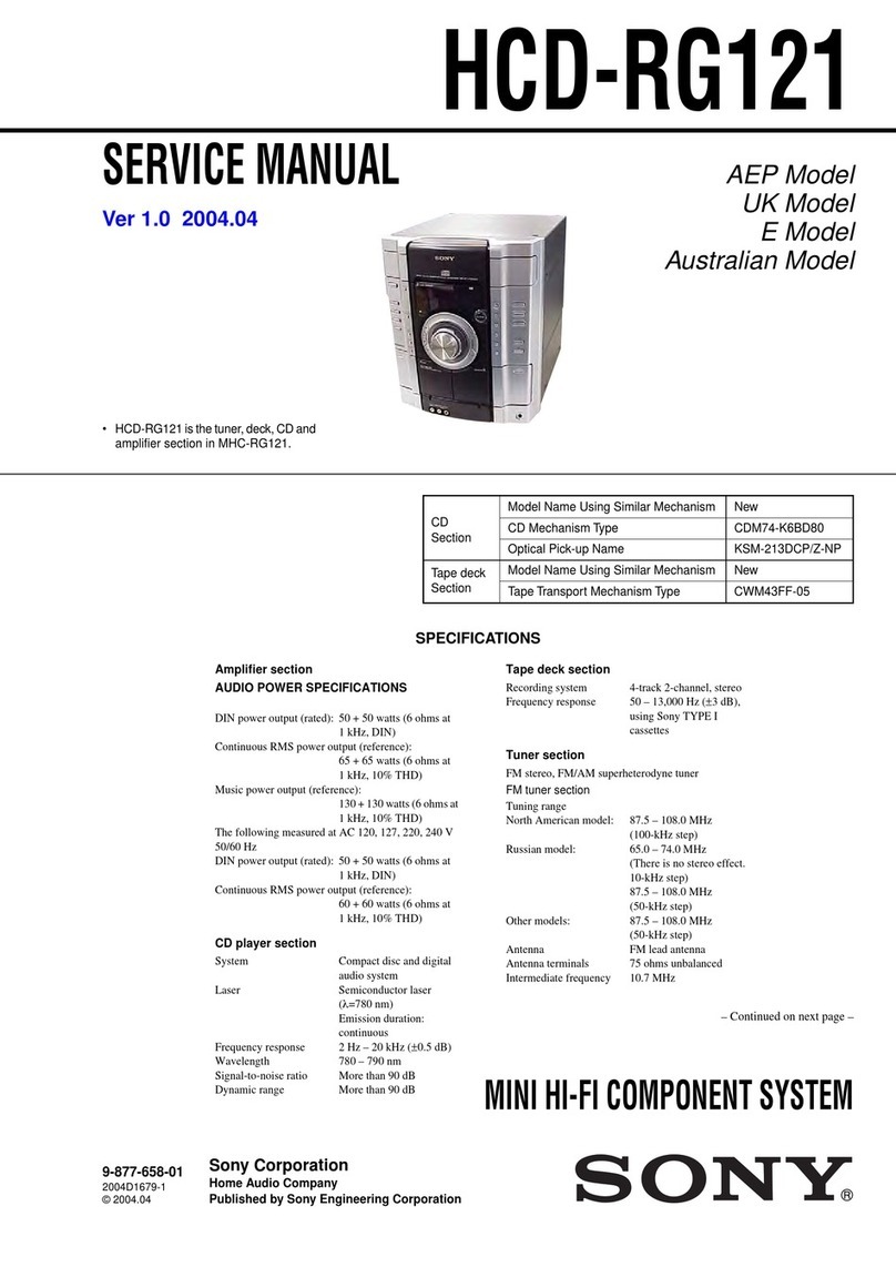 Sony MHC-AG121 User manual