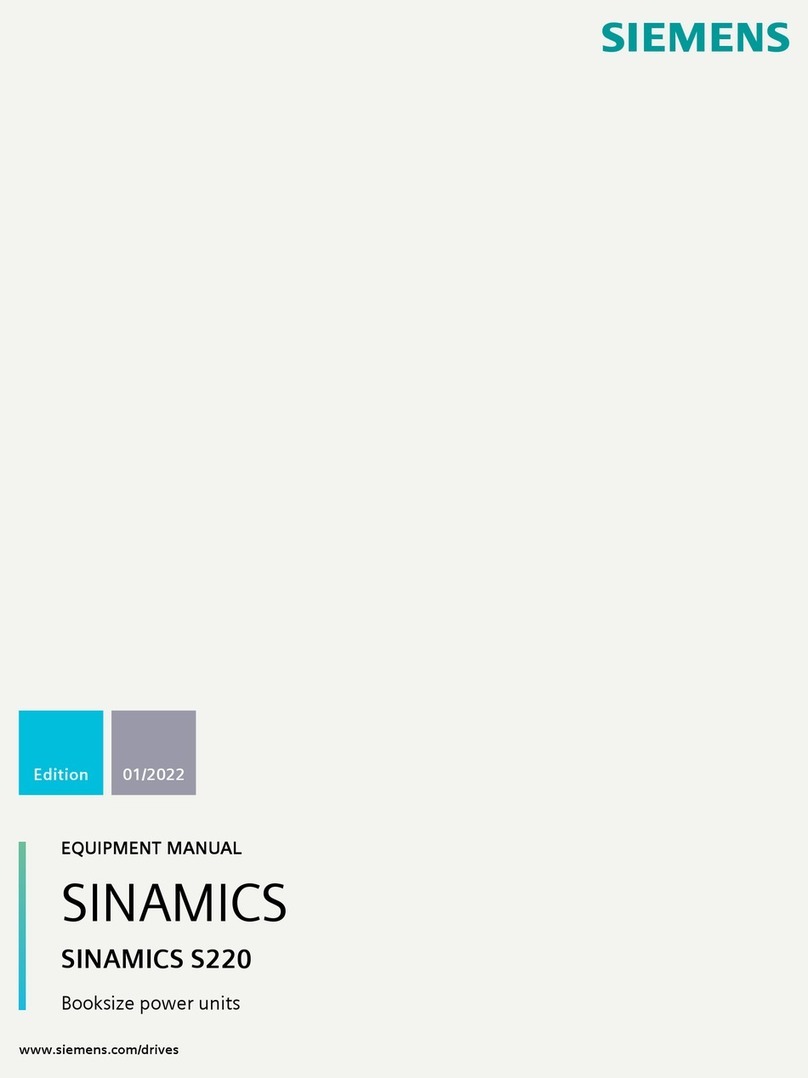 Siemens SINAMICS S220 Equipment manual