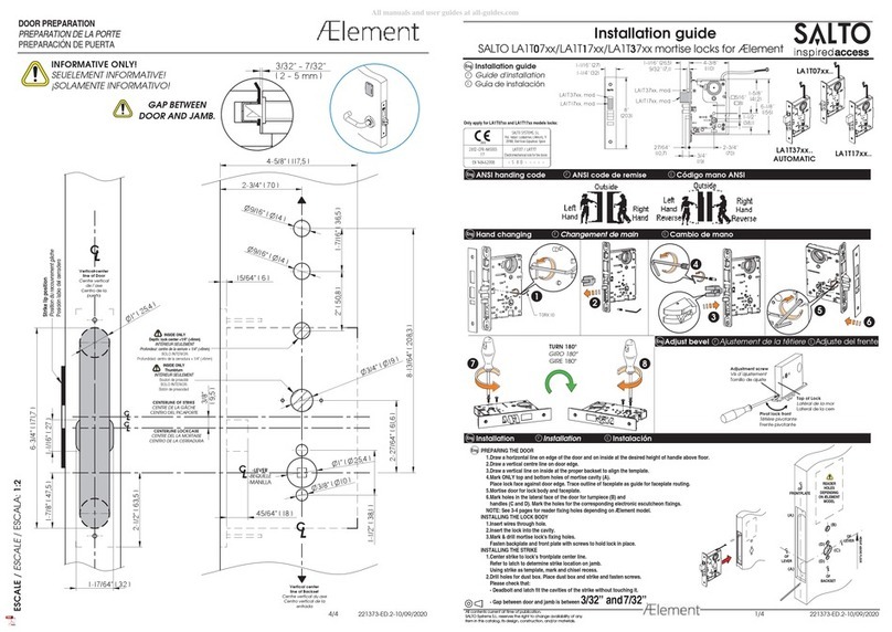 Salto LA1T37 Series installation guide
